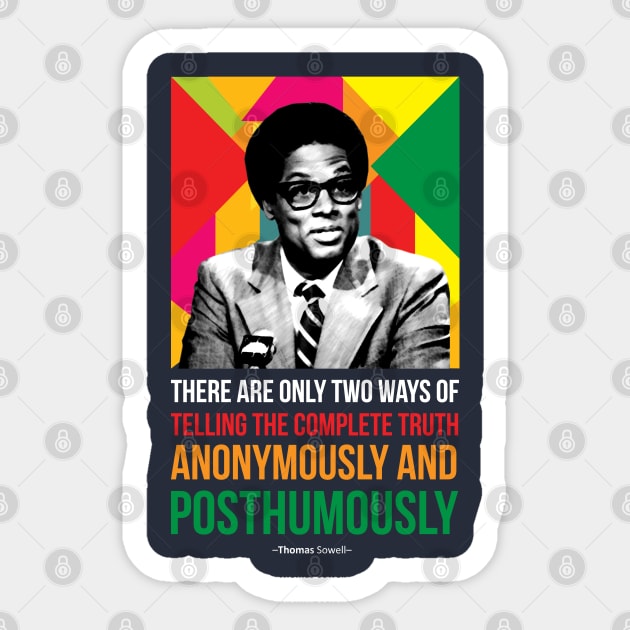 Black History Month with Thomas Sowell Sticker by ZUNAIRA